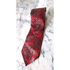 Equus‎ Men Red Paisley 100% Silk Necktie Made in USA Classic Wide Tie Preppy USA